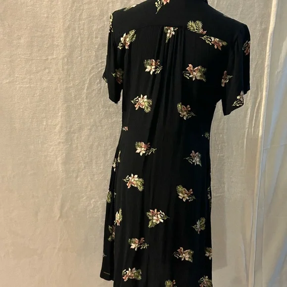 Volcom Black Floral Mini Dress - Picture 12 of 14
